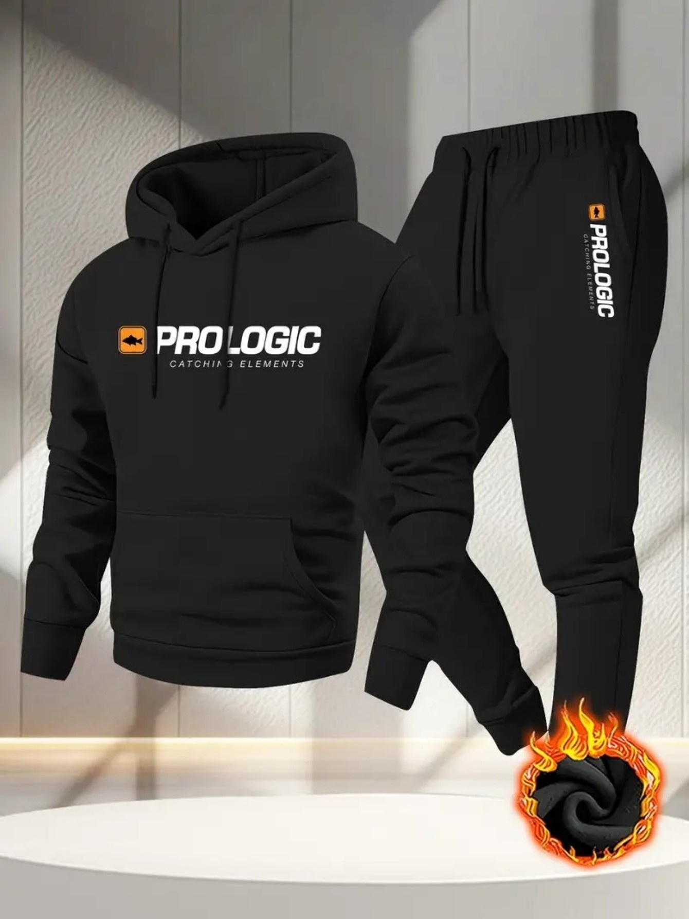 Outdoor Sport Hoodie - Men Printed Fleece Lined Hoodie &