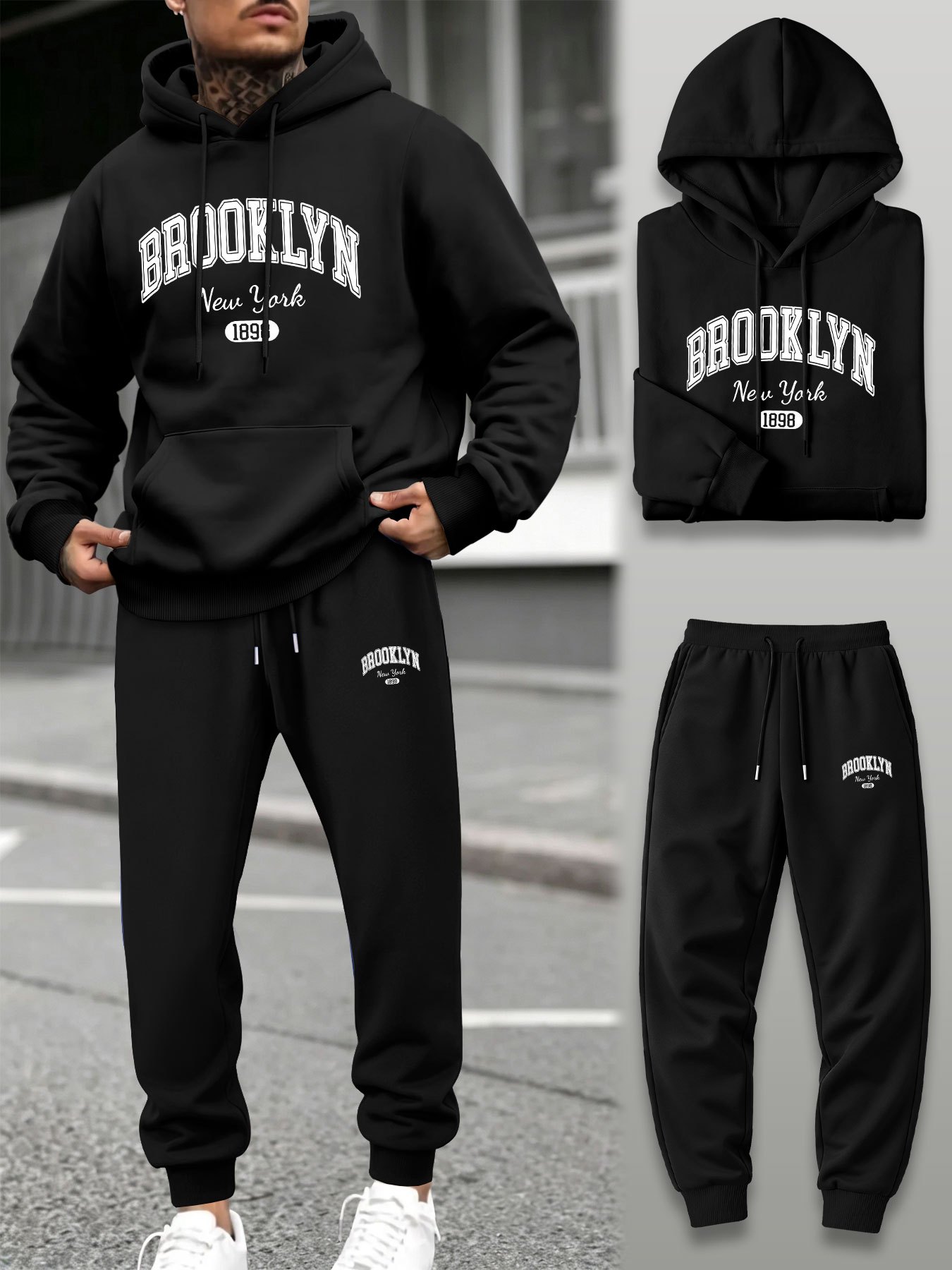 Men 2 Piece Tracksuit Hoodie J - Outdoor Sport Hoodie recension och pris