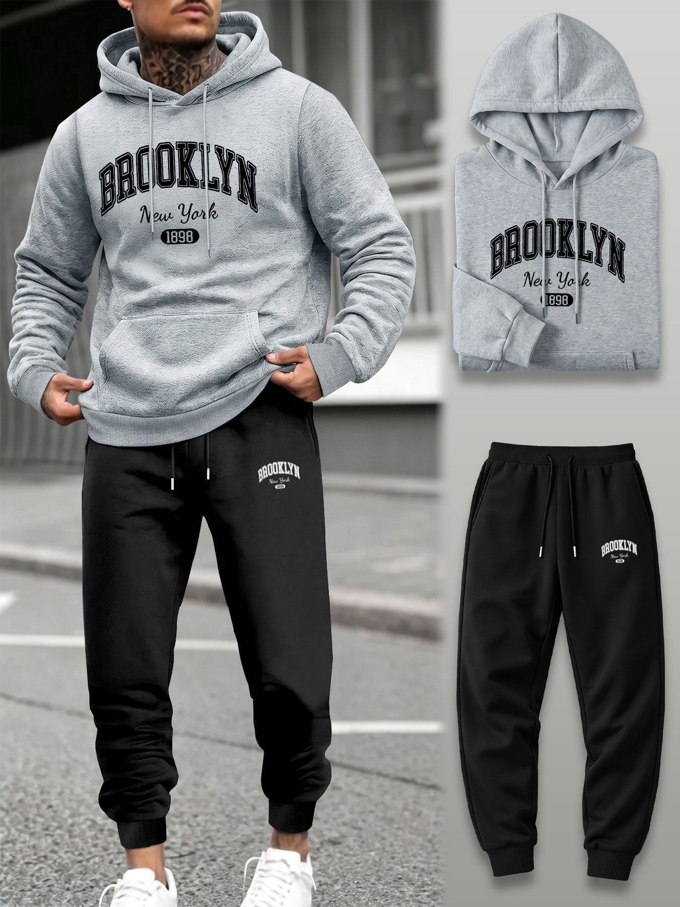 Men 2 Piece Tracksuit Hoodie J - Outdoor Sport Hoodie recension och pris