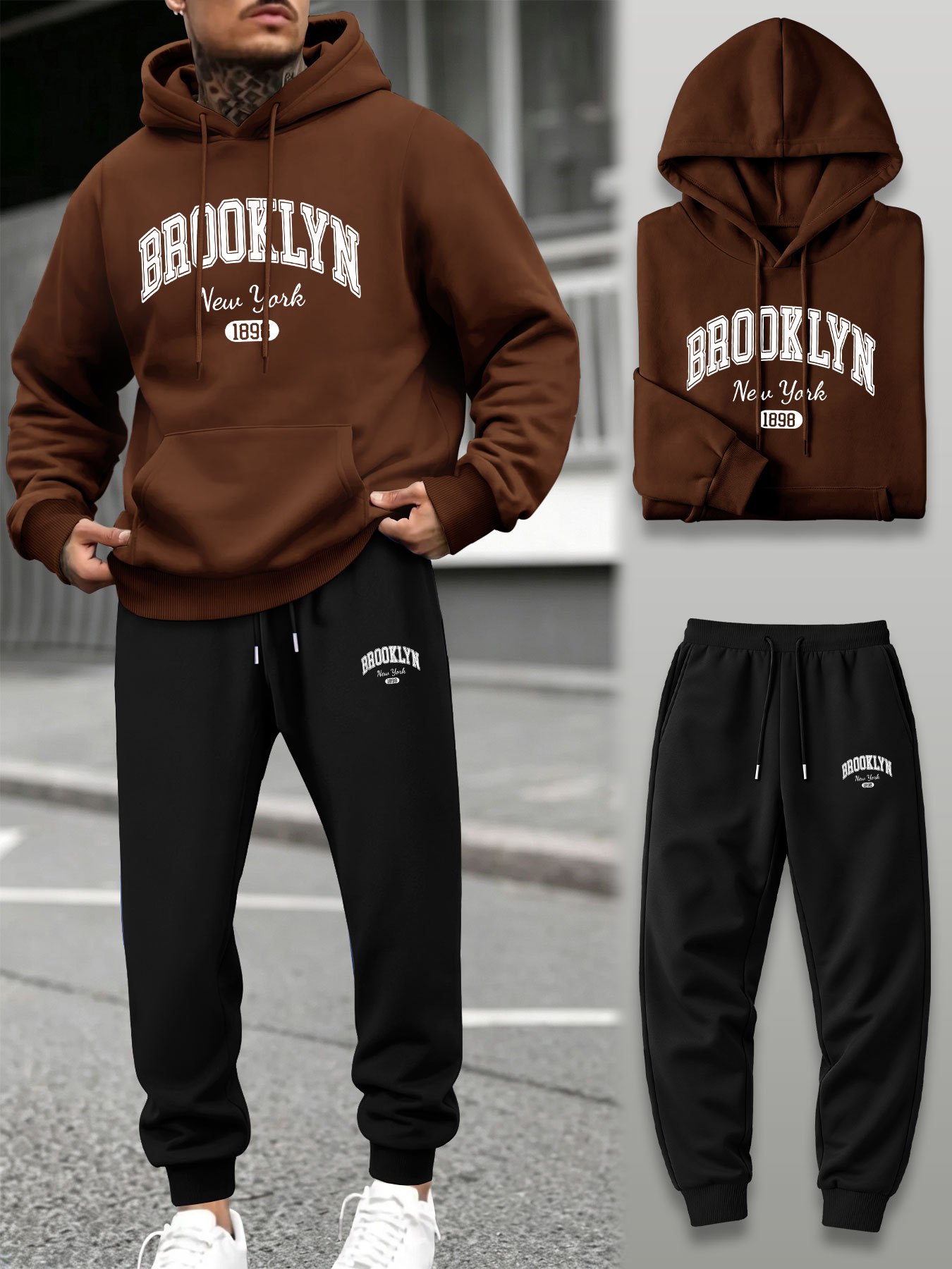 Men 2 Piece Tracksuit Hoodie J - Outdoor Sport Hoodie recension och pris