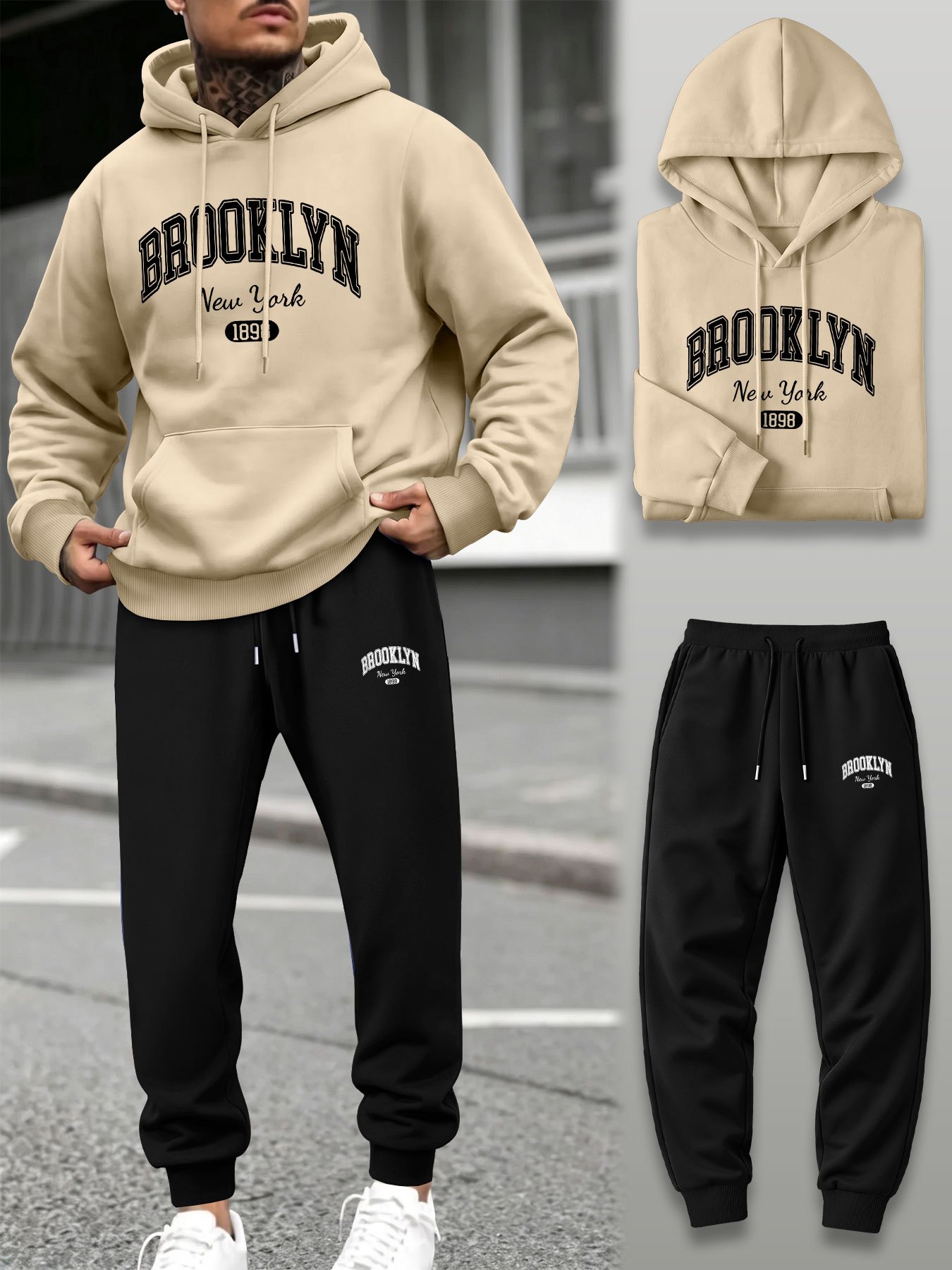 Men 2 Piece Tracksuit Hoodie J - Outdoor Sport Hoodie recension och pris